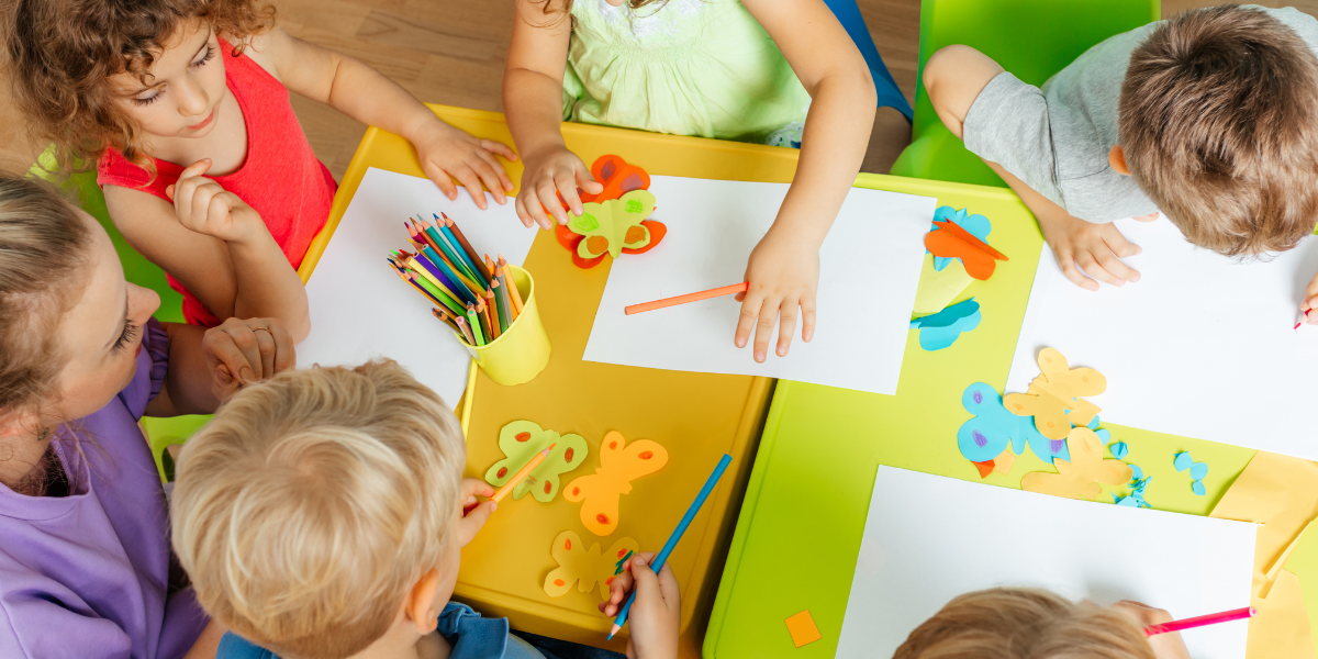 kids building blocks classroom early learning activity